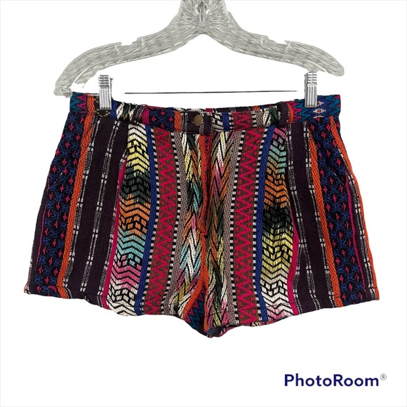 Angie size Medium boho multicolor shorts - Picture 1 of 13